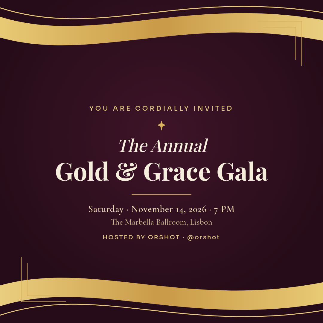 Elegant Gold Ribbon Gala Invitation — Burgundy Luxe Square