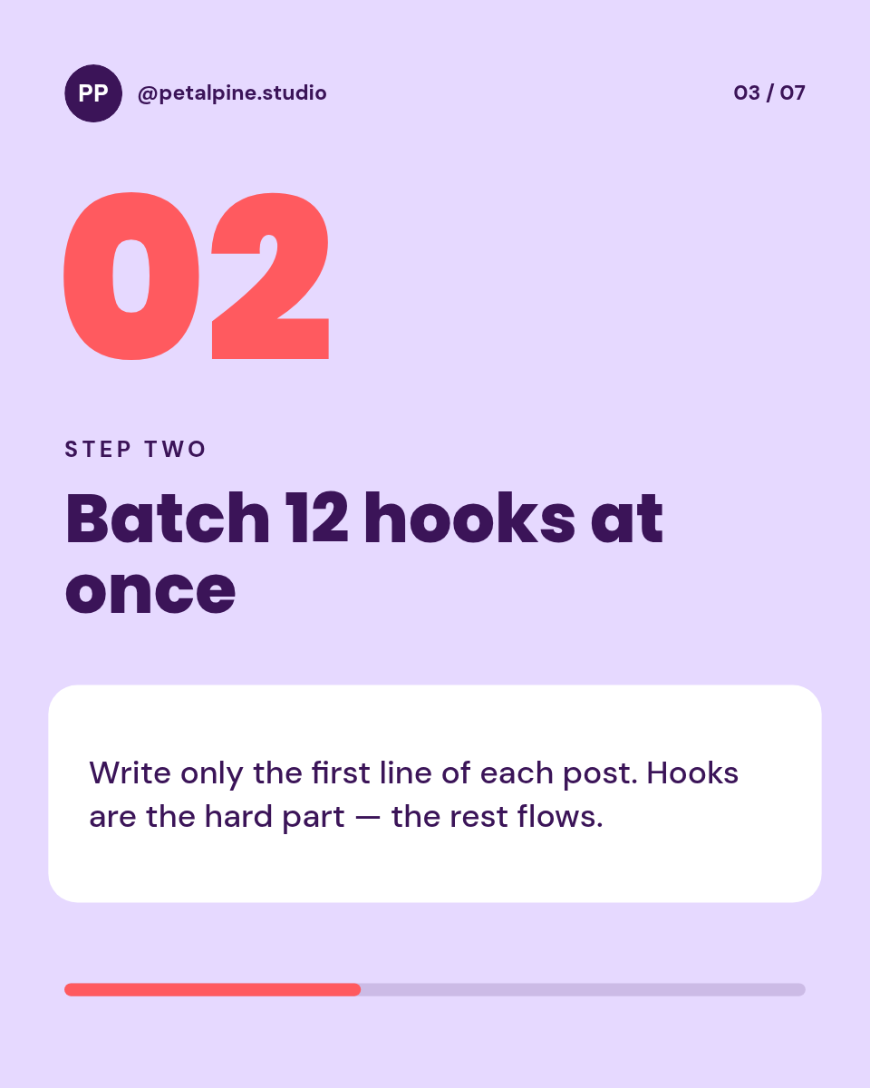 Instagram Carousel Template — 5-Step Guide, Peach & Plum - Page 3