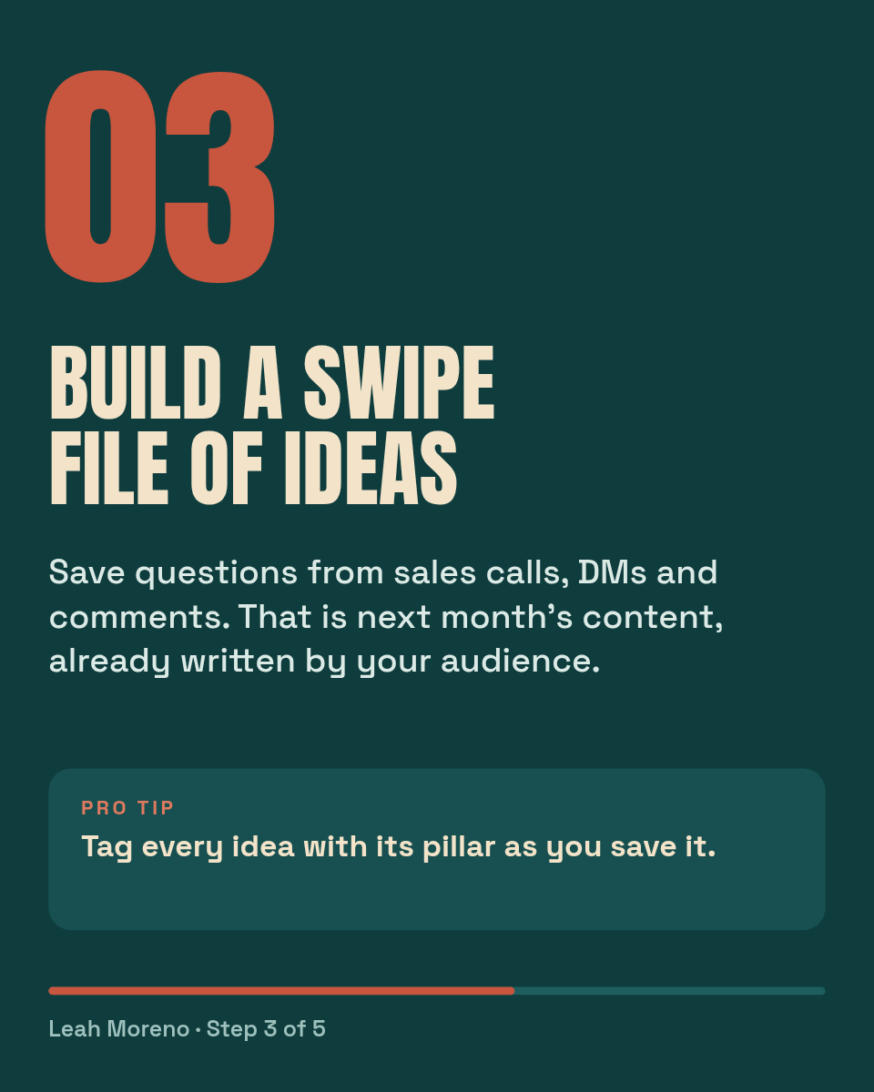LinkedIn Carousel Template — 5 Steps to a Content Calendar - Page 4