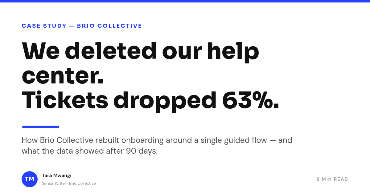Bold Claim Case Study OG Card — Light Minimal Blue Rule