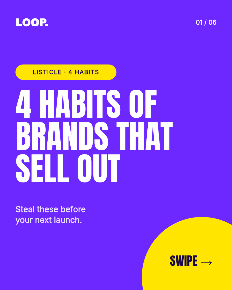 Instagram Carousel Template — Listicle, Violet & Lemon - Page 1