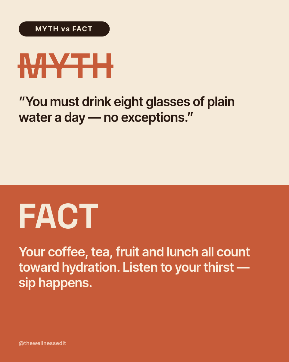 Terracotta & Cream Myth vs Fact Bold Type Instagram Post