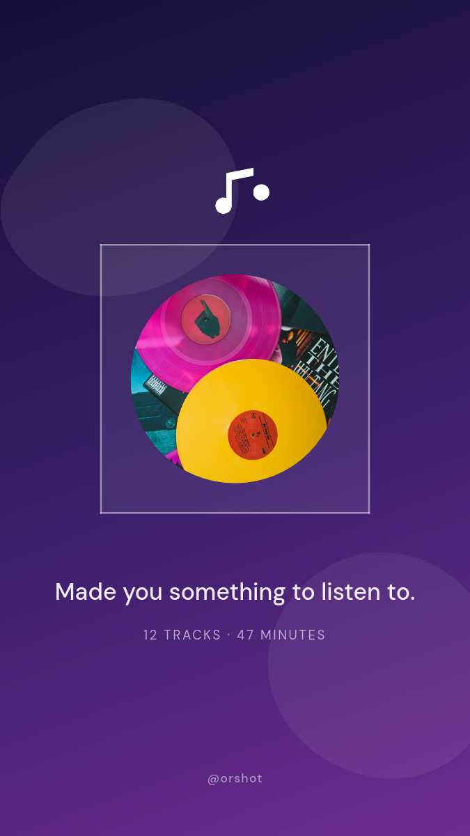 Playlist CD Story — Minimal Disc in Sleeve on Gradient