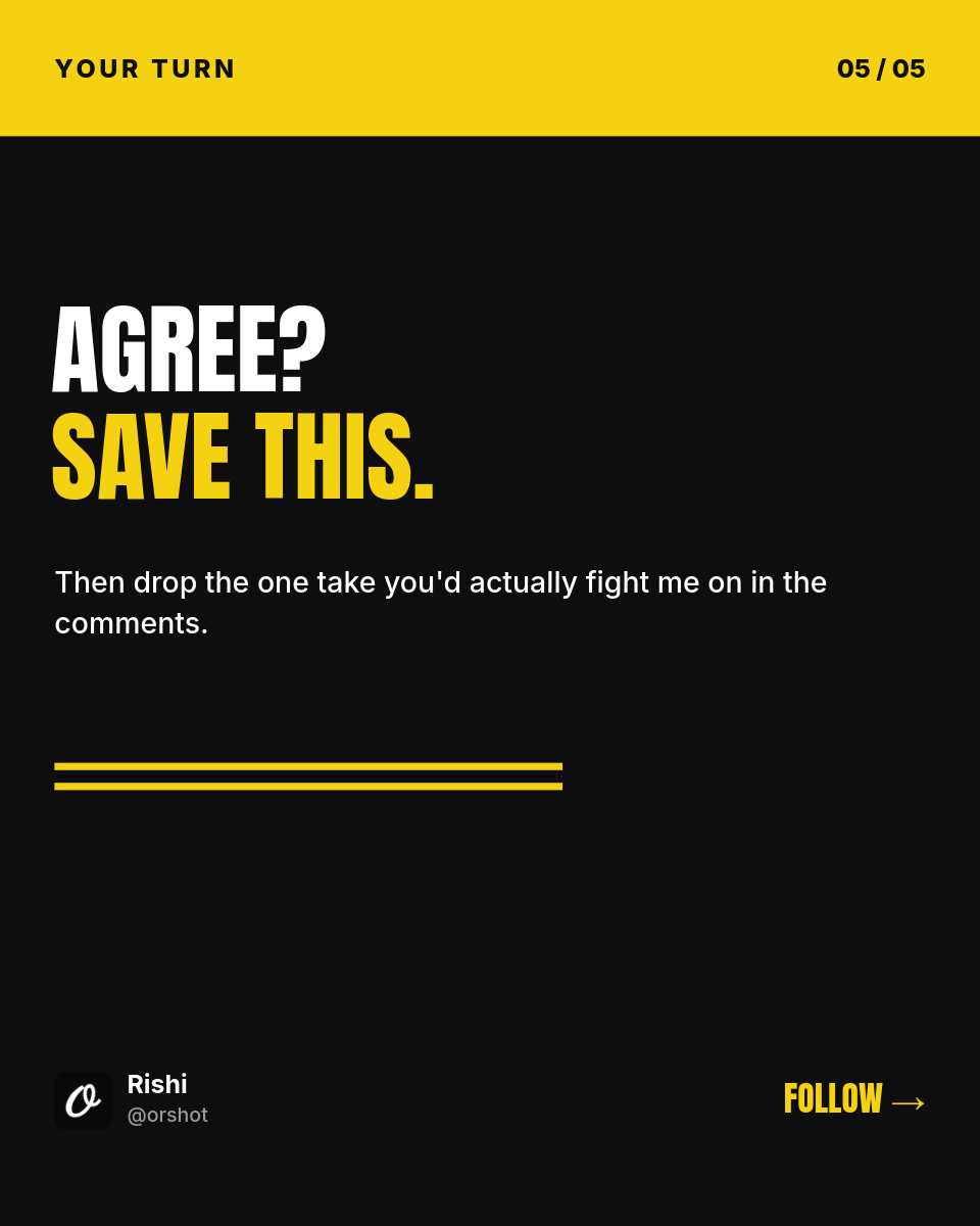 Brutalist Black & Yellow Design Hot-Takes Carousel — Anton Caps, Highlight Boxes & Author Footer, 5 Slides - Page 5