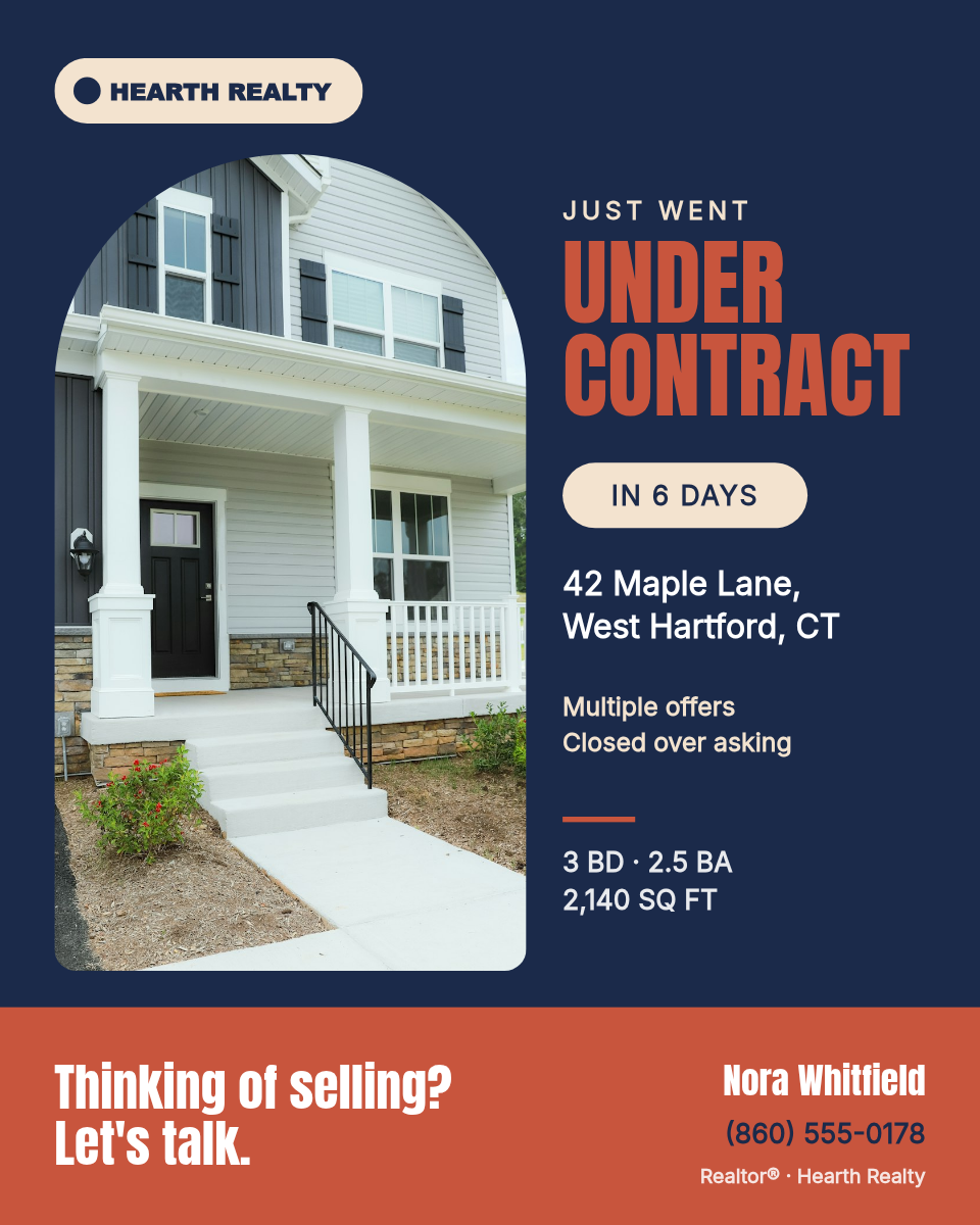 Real Estate Under Contract Post + Story — Navy & Terracotta - Page 1