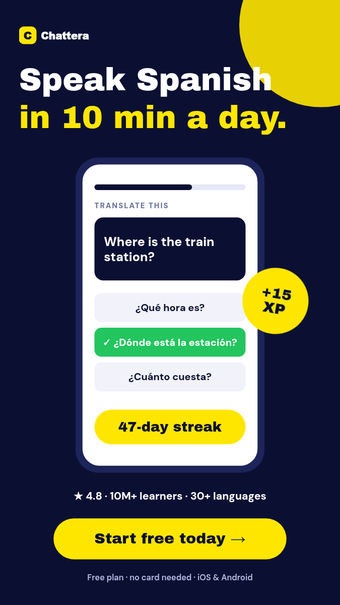 Animated App Ad Story 9:16 — Language App, Navy & Yellow