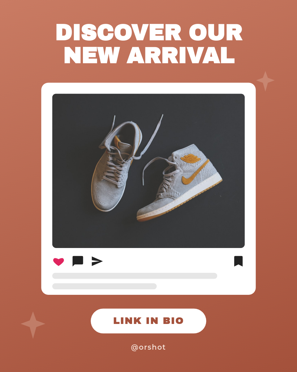 Terracotta New Arrival Instagram Post Mockup Promo Portrait