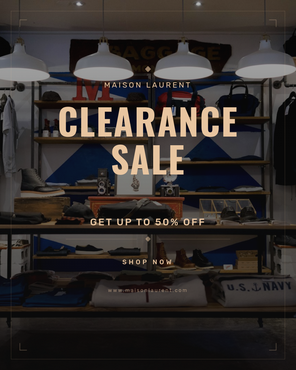Fashion Boutique End of Season Clearance Sale