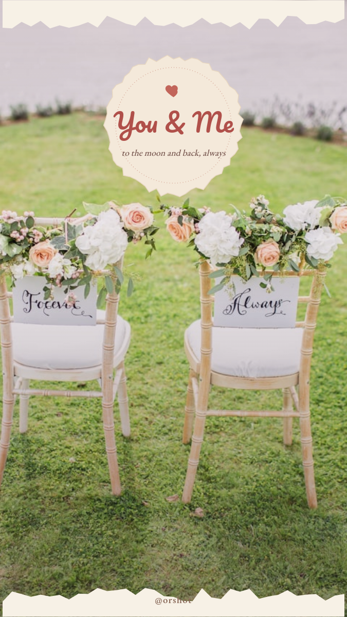 Torn-Paper Couple Memory Story — Script Badge over Field Photo