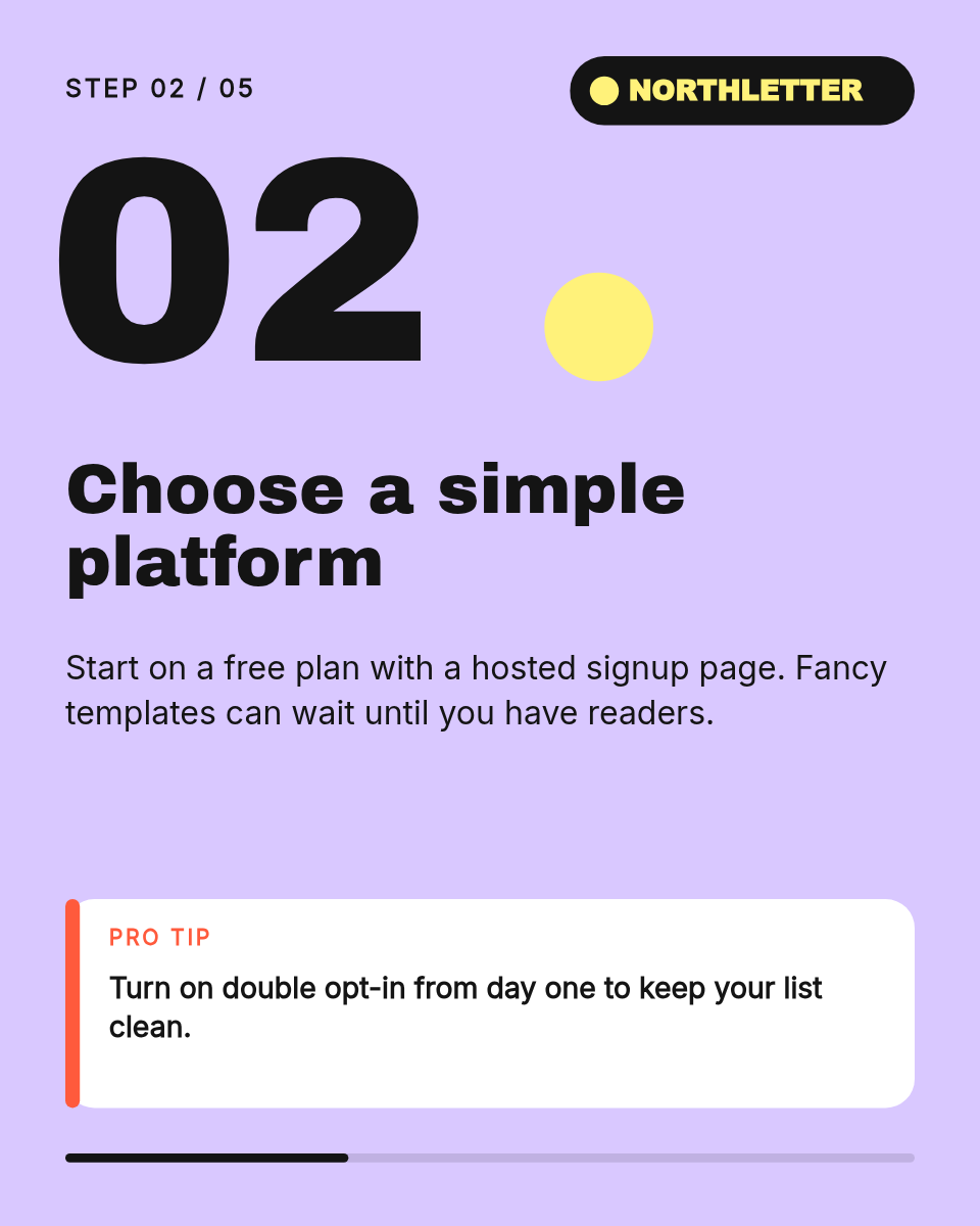 Instagram Carousel Template — 5 Steps to Start a Newsletter - Page 3