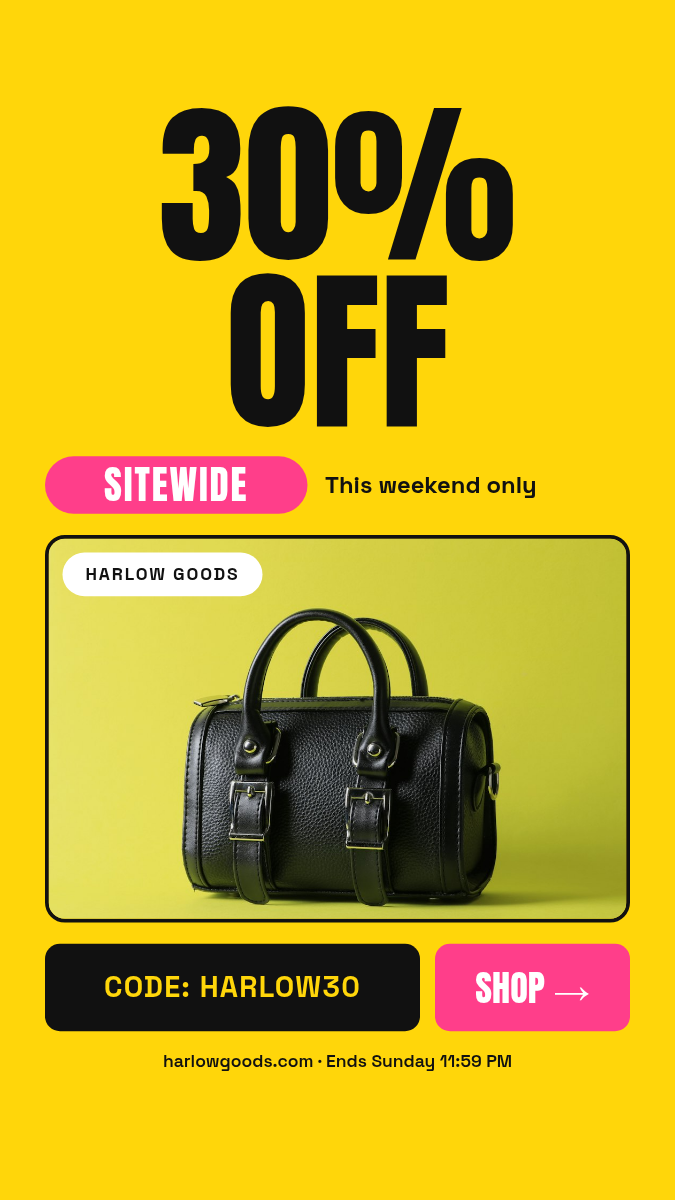 Sitewide Sale Ad Set — IG, Story, Pinterest, X, Yellow Pop - Page 2