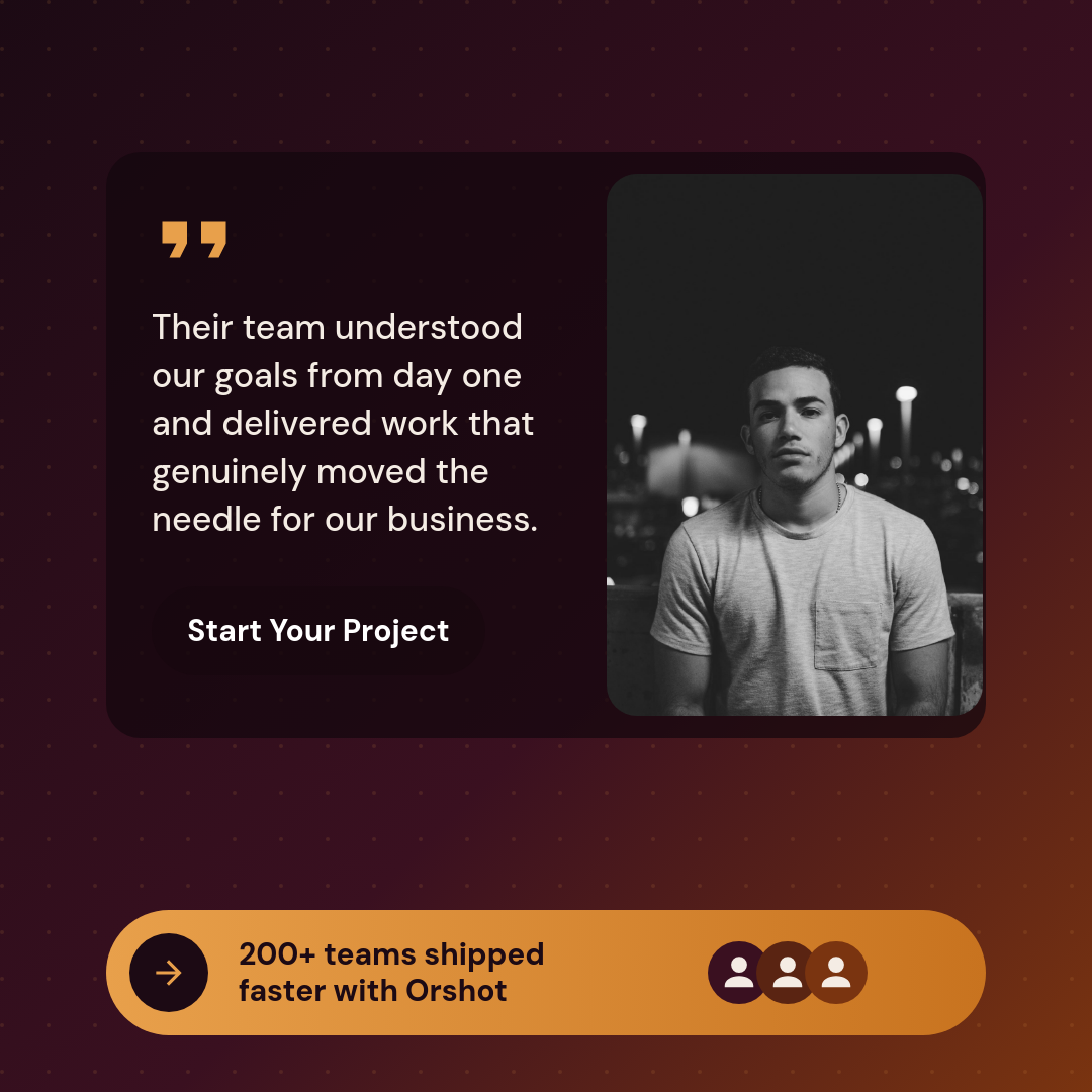 Dark Burgundy Testimonial Card — Square Client Quote with Photo