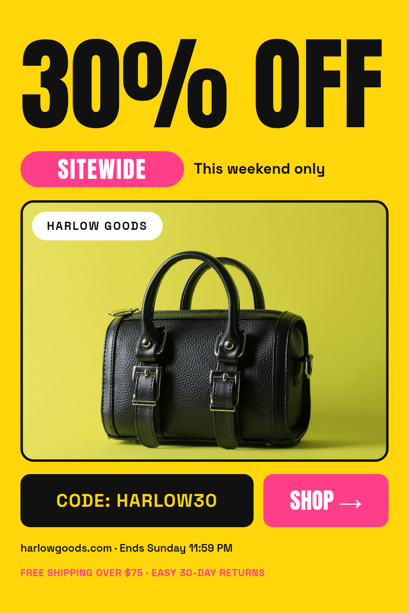 Sitewide Sale Ad Set — IG, Story, Pinterest, X, Yellow Pop - Page 3