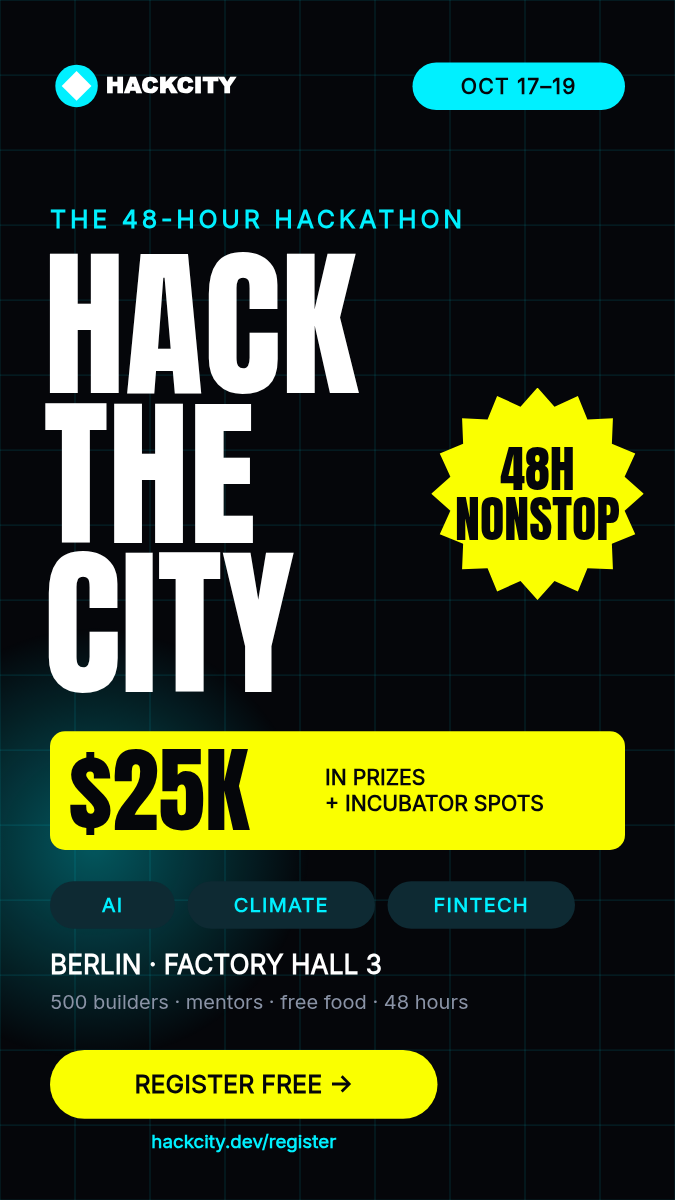 Animated Event Promo Story 9:16 — Hackathon, Neon Cyan