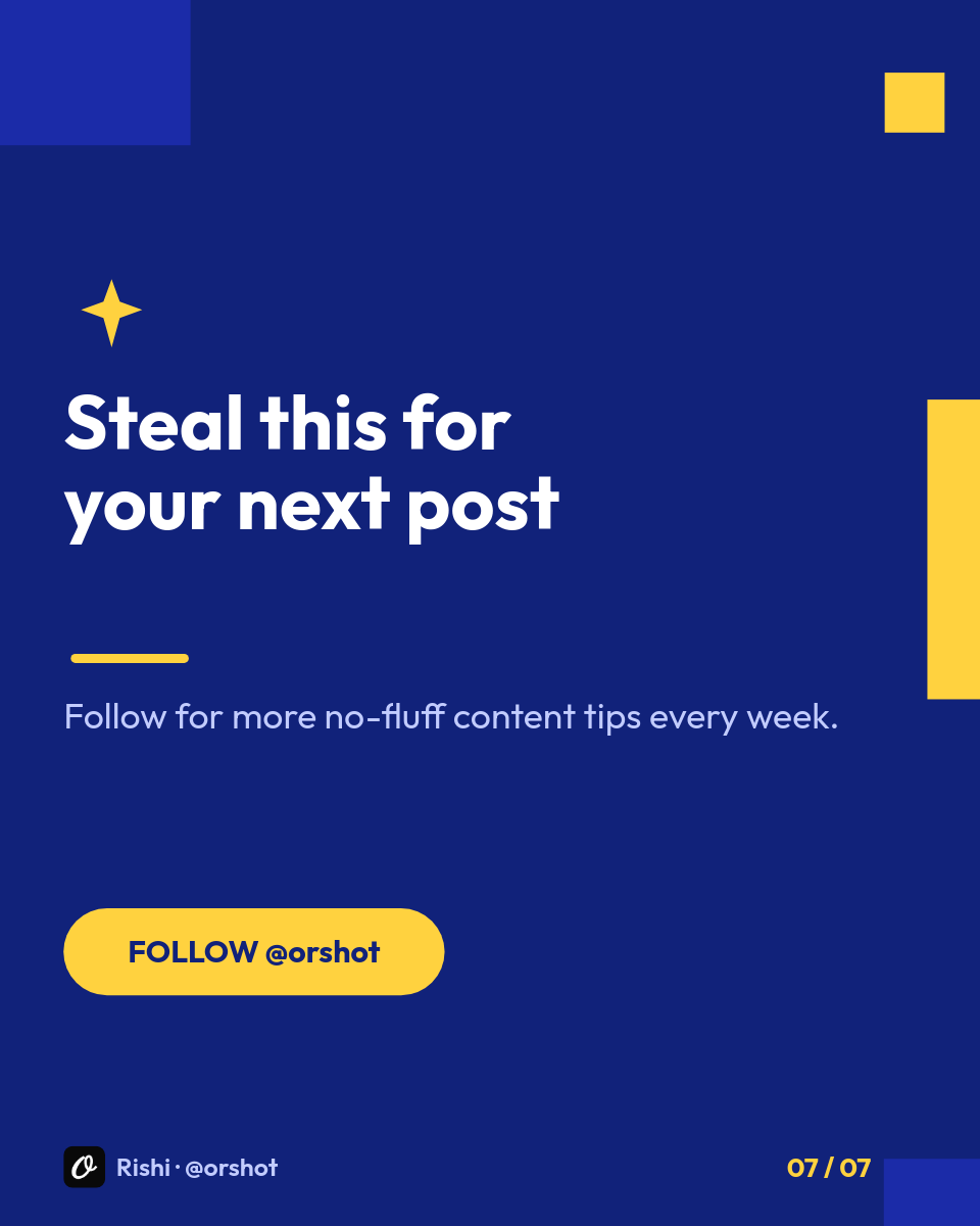 Cobalt & Yellow Number-Led Listicle Carousel — Bold Color-Block, Outfit Type & Swipe System, 7 Slides - Page 7