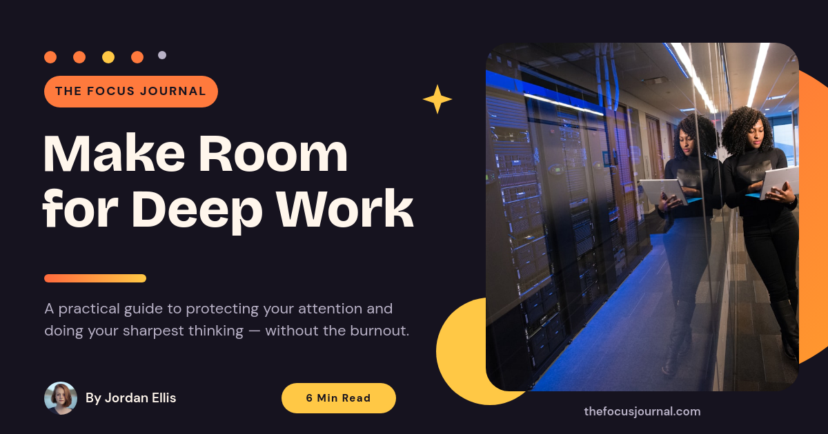 Bold Tangerine Deep Work Blog Post OG Card