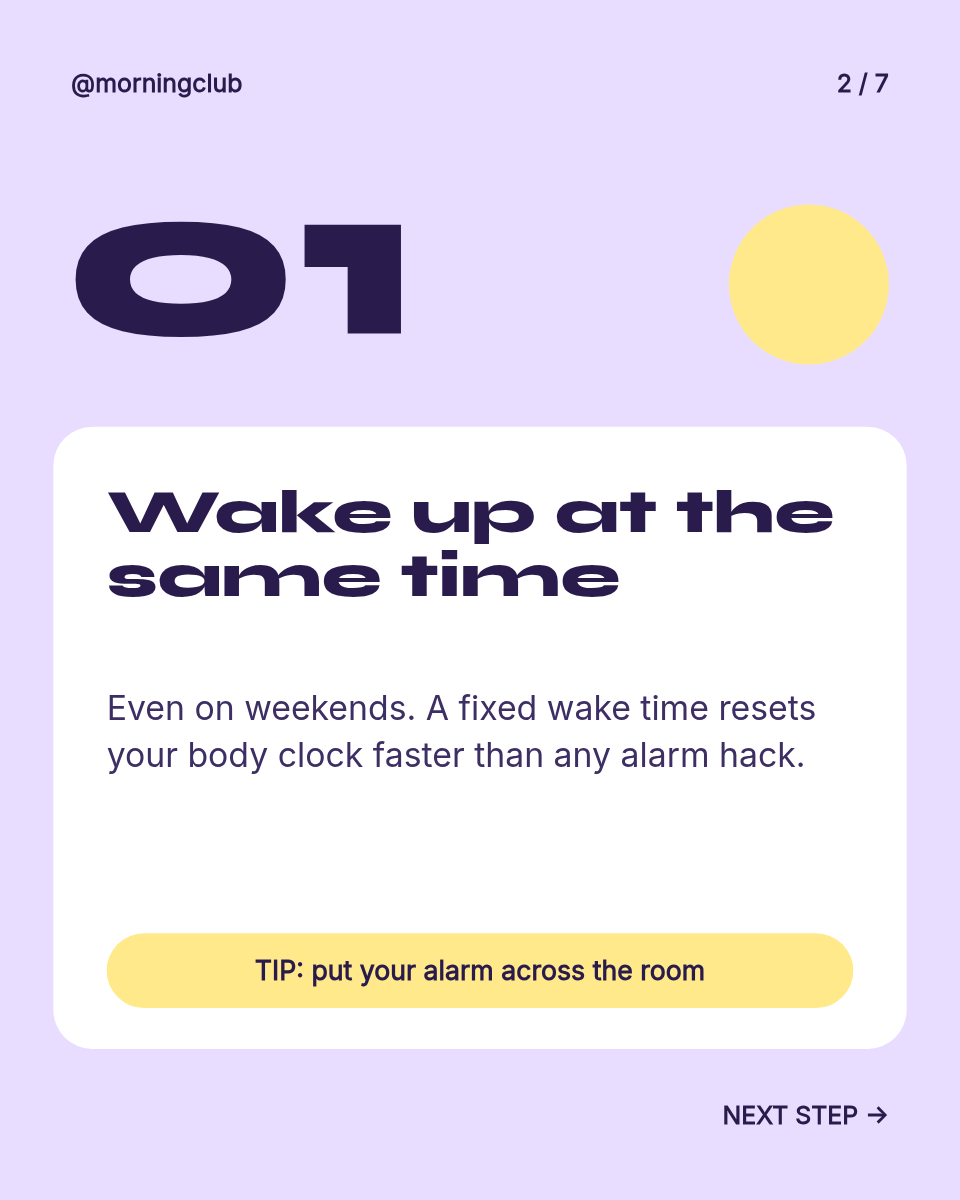 Instagram Carousel Template — 5-Step Morning Routine, Lilac - Page 2