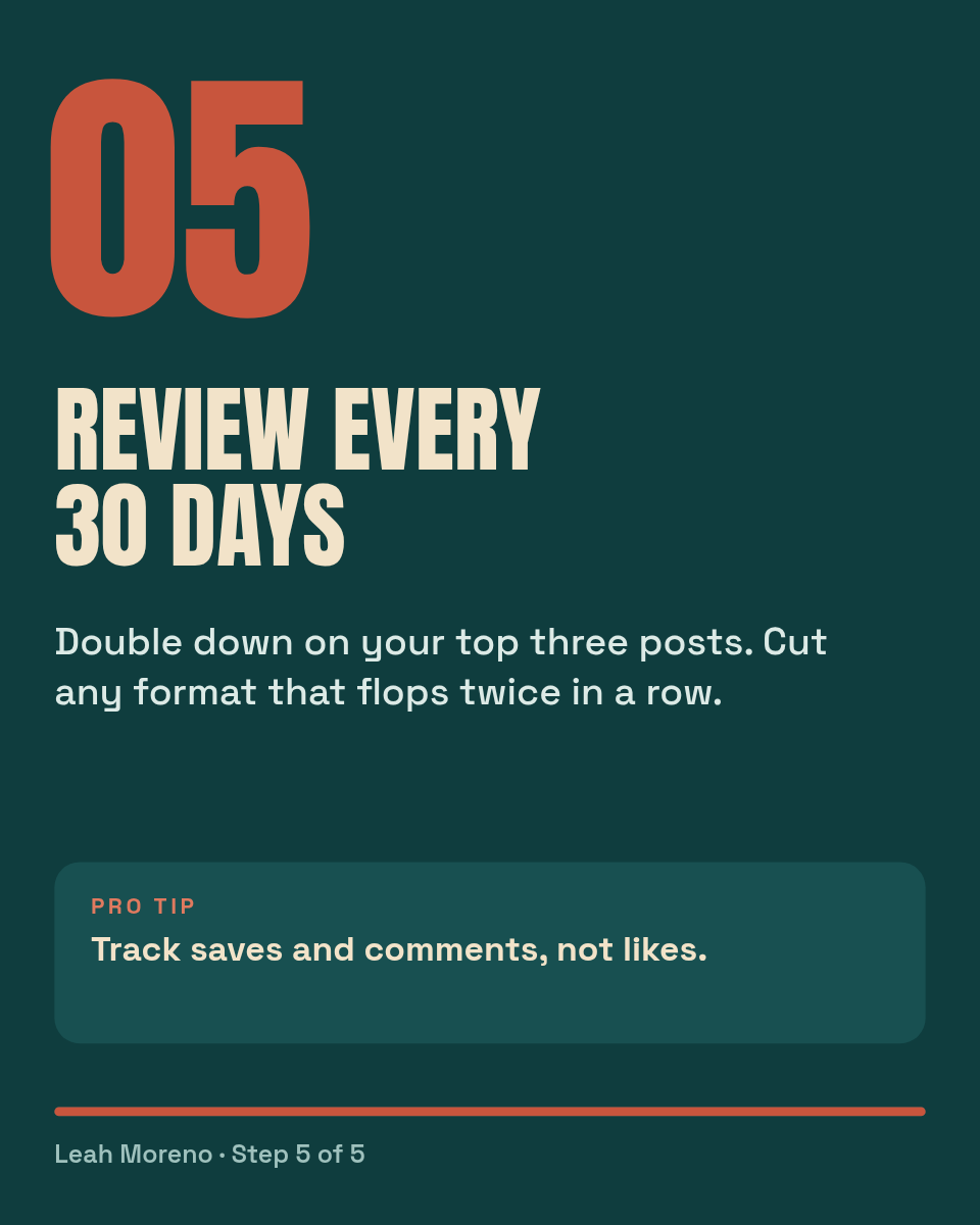 LinkedIn Carousel Template — 5 Steps to a Content Calendar - Page 6