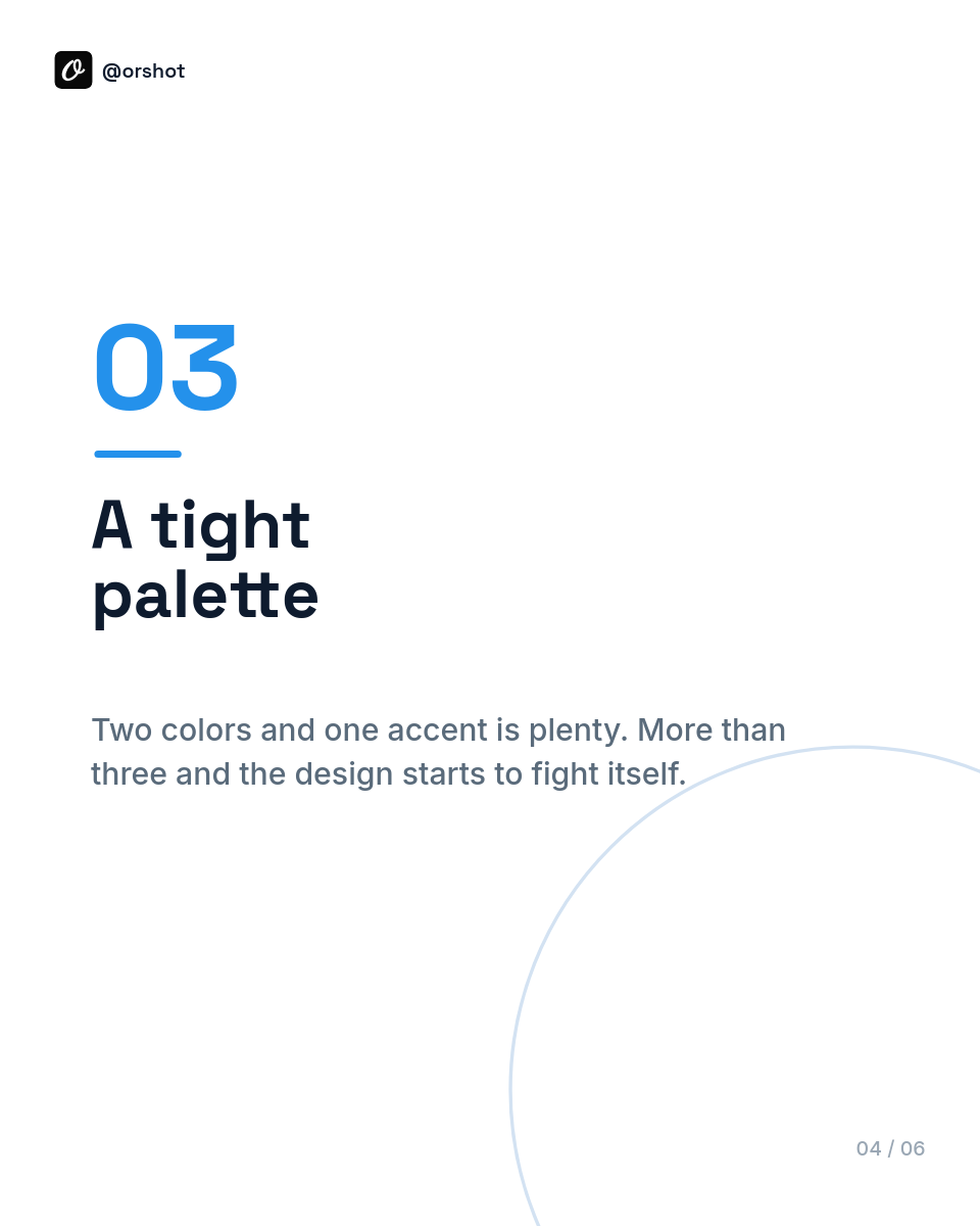 Clean White & Blue Arc Design-Habits Carousel — Space Grotesk Heads, Thin Arc & Swipe Dot, 6 Slides - Page 4
