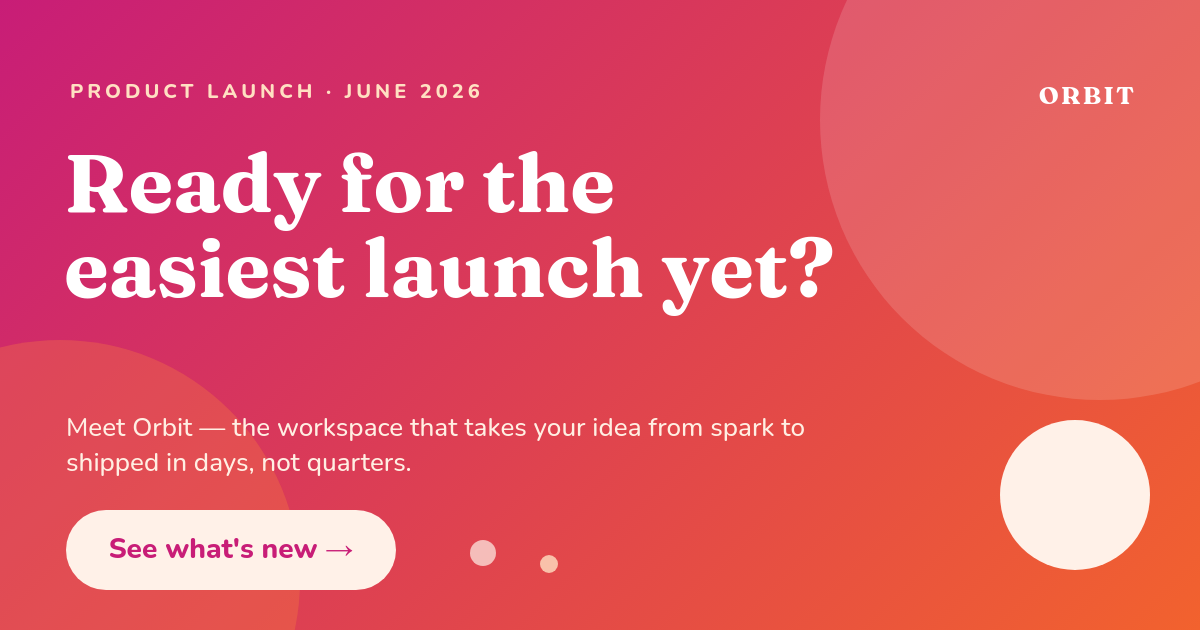 Question-Hook Launch Announcement OG Cover — Fuchsia & Sunset