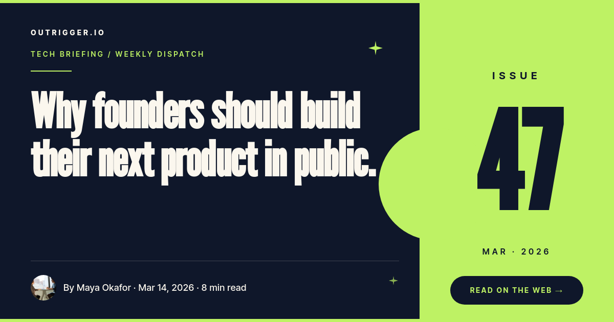 Black & Electric Lime Newsletter OG Card with Giant Condensed Headline + Issue Number Block