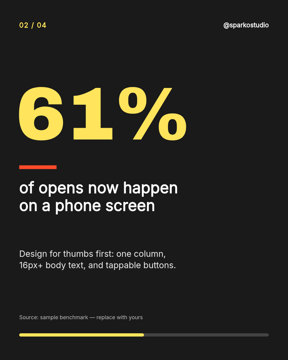 Instagram Carousel Template — Stat Slides, Tomato & Yellow - Page 3