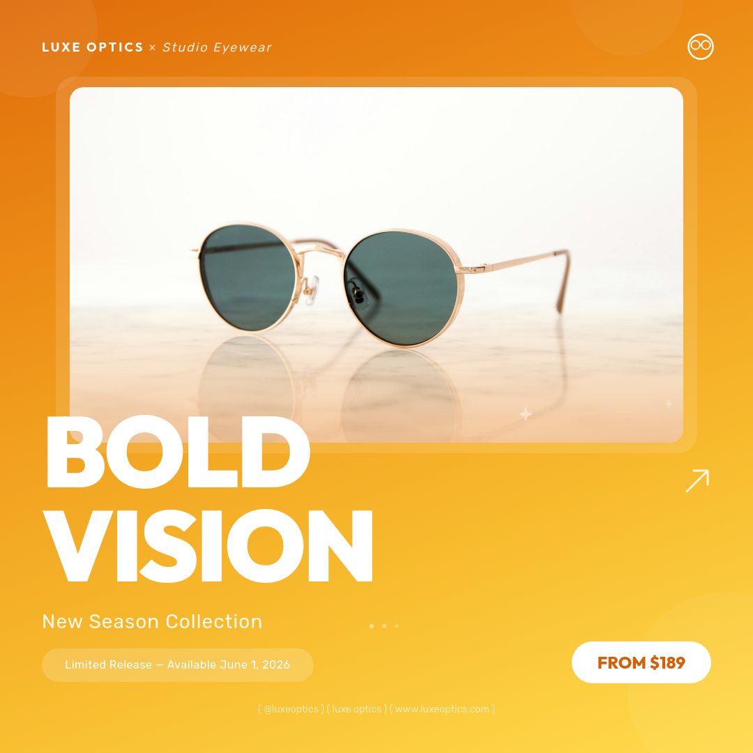 Vibrant Gradient Eyewear Collection Drop with Bold Overlap Headline
