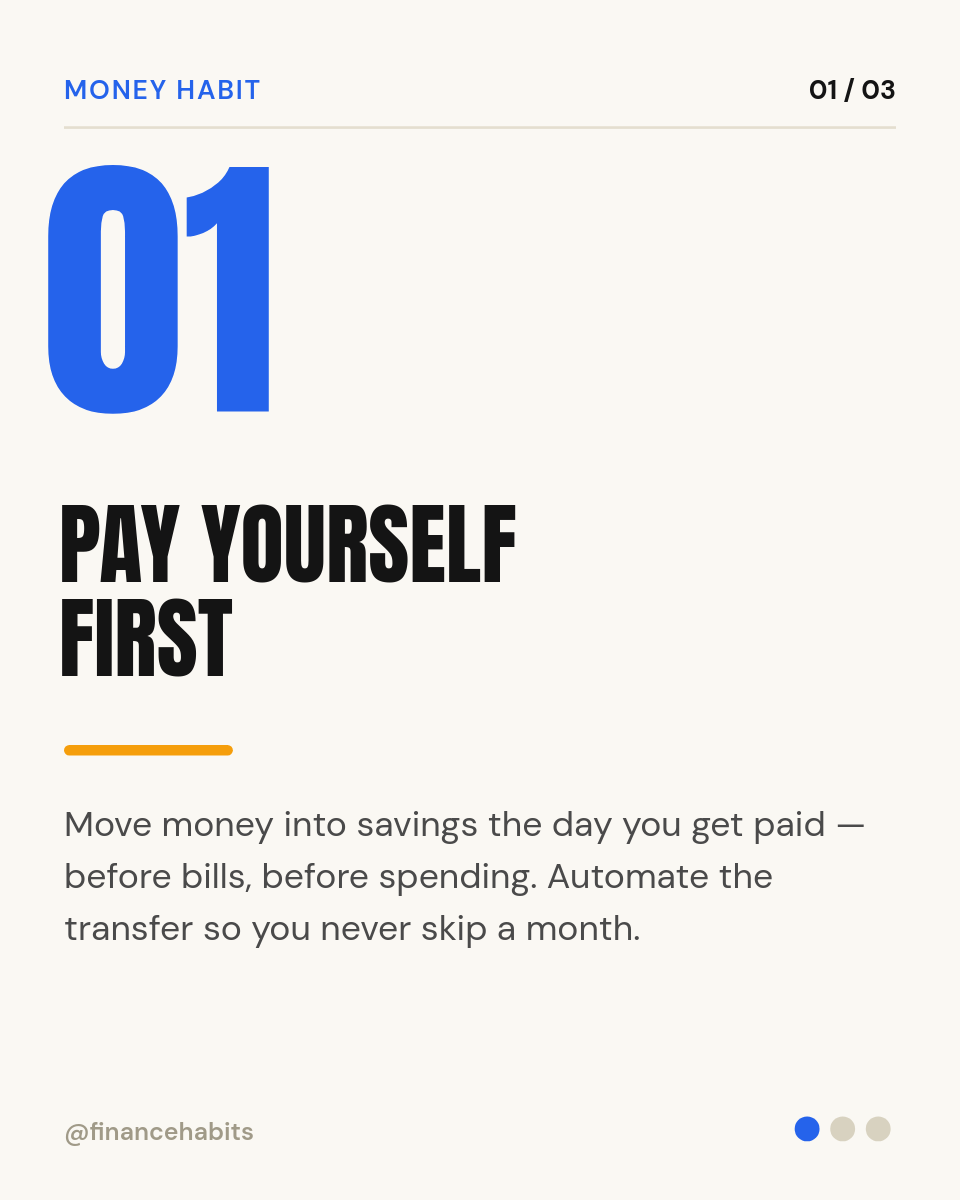 Bold Money Habits Instagram Carousel with Giant Anton Headlines - Page 2