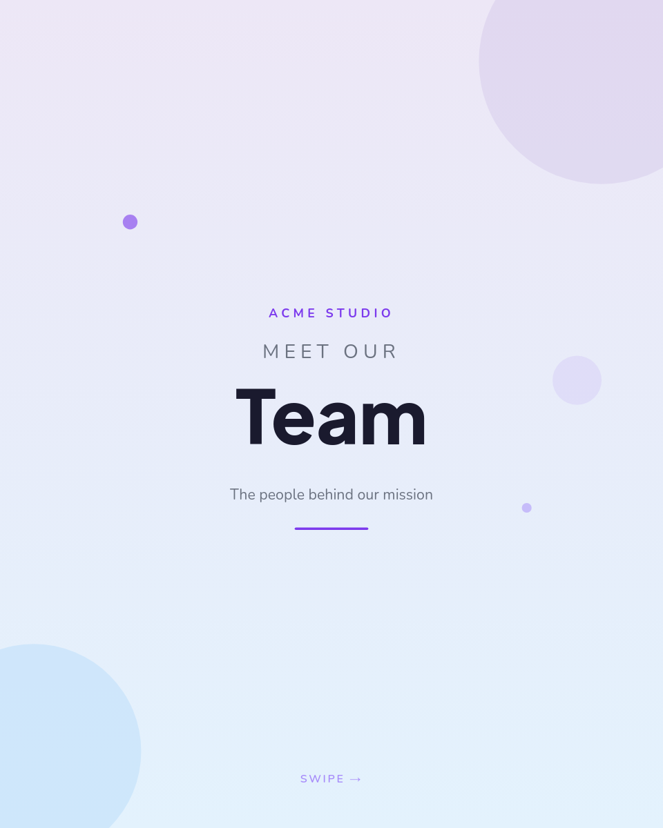 Meet the Team — LinkedIn Carousel