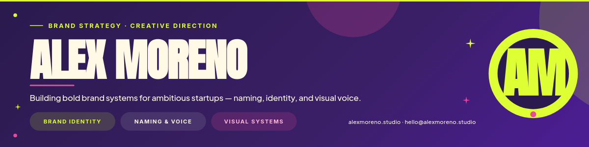 Vibrant Violet & Lime Brand Strategist LinkedIn Personal Header