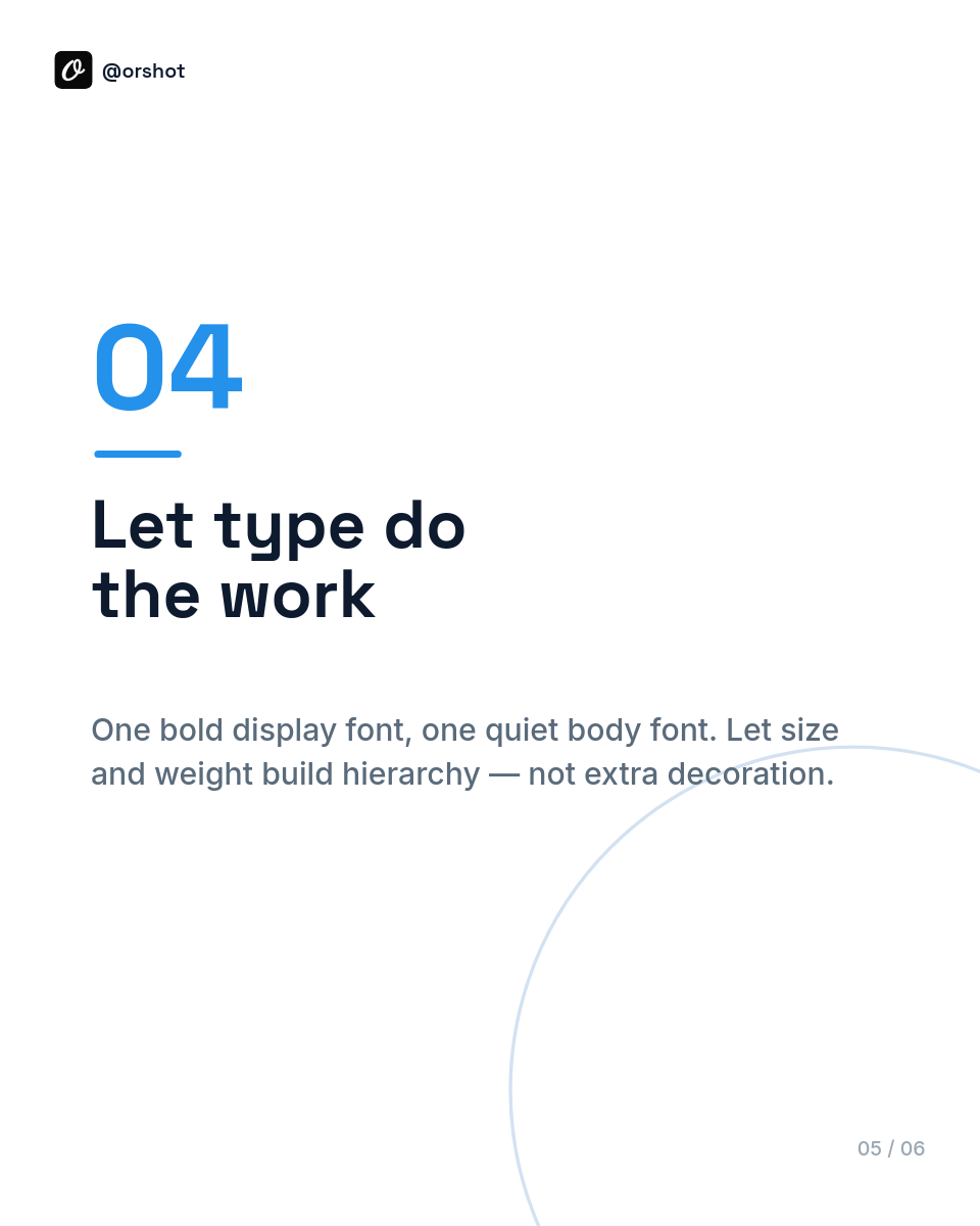 Clean White & Blue Arc Design-Habits Carousel — Space Grotesk Heads, Thin Arc & Swipe Dot, 6 Slides - Page 5