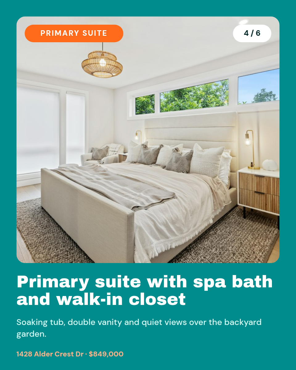 Real Estate Listing Carousel — 6 Slides, Teal & Orange - Page 4