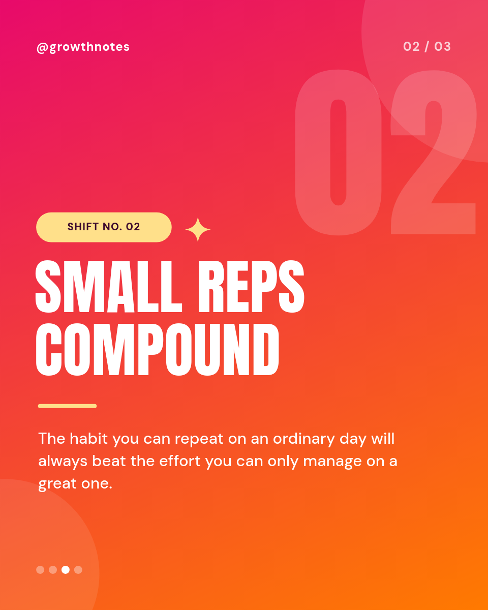 Vibrant Pink-Orange Mindset Shifts Instagram Carousel - Page 3