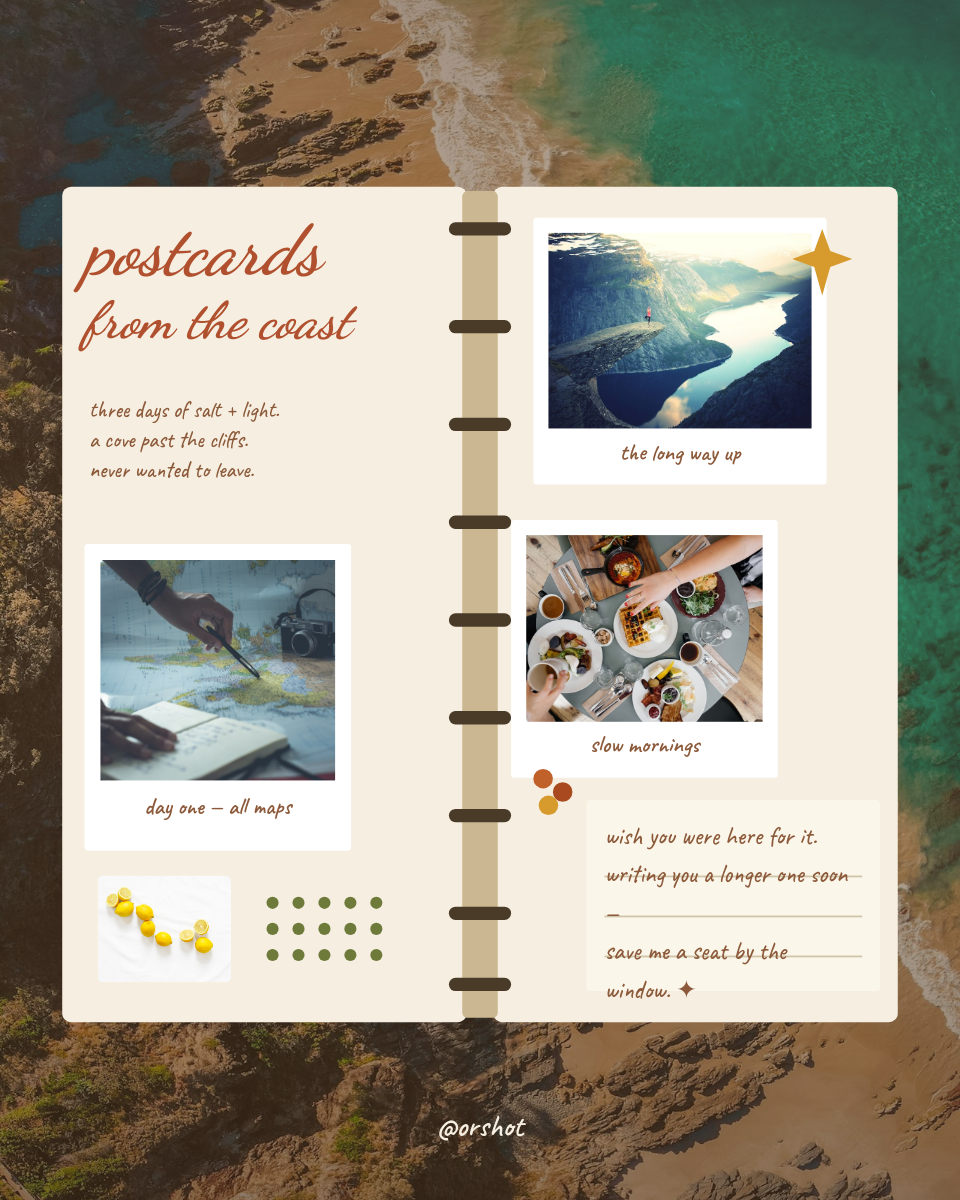 Travel Photo Dump Scrapbook Journal — Spiral Notebook Story