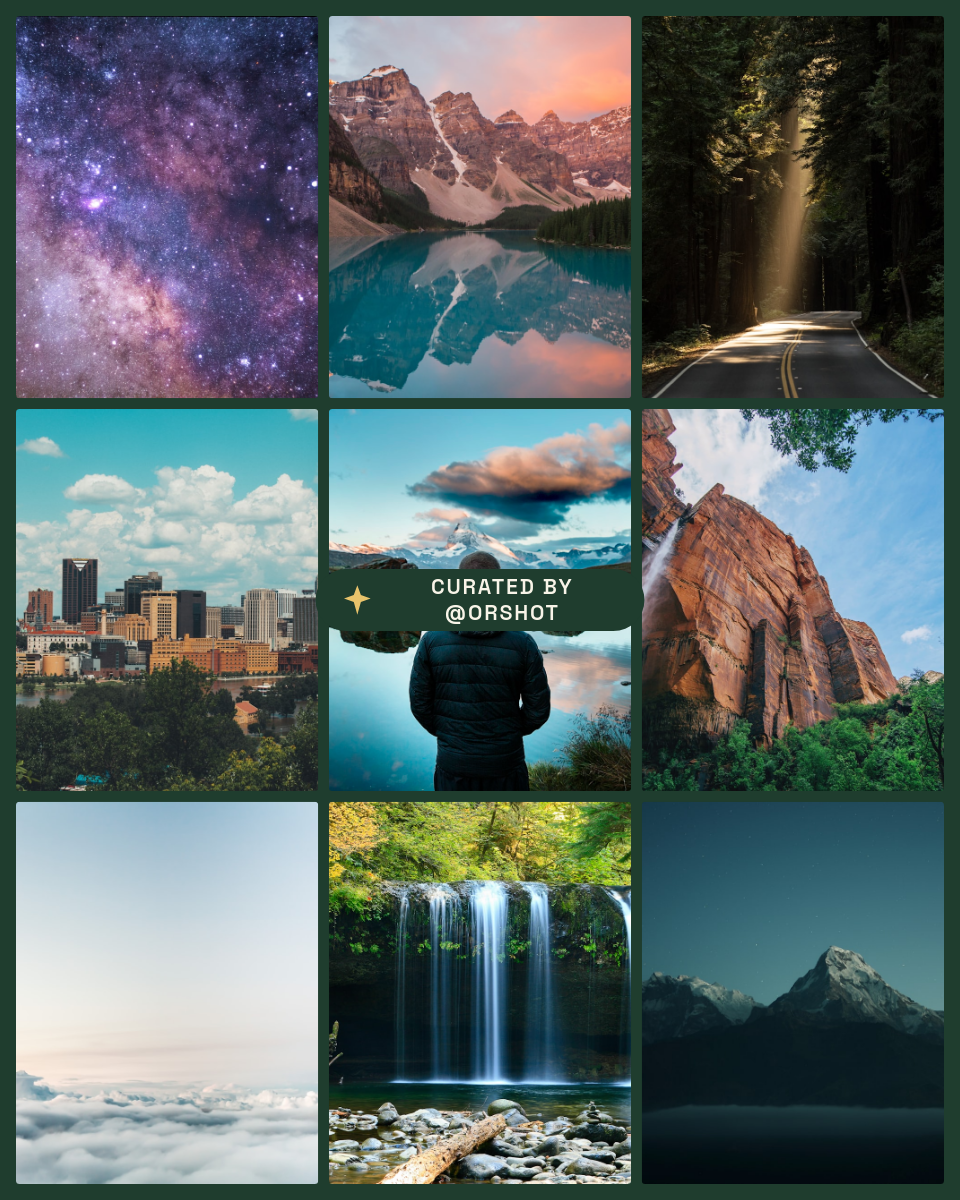 Nine-Up Moodboard Grid — Verdant Wanderlust Collage