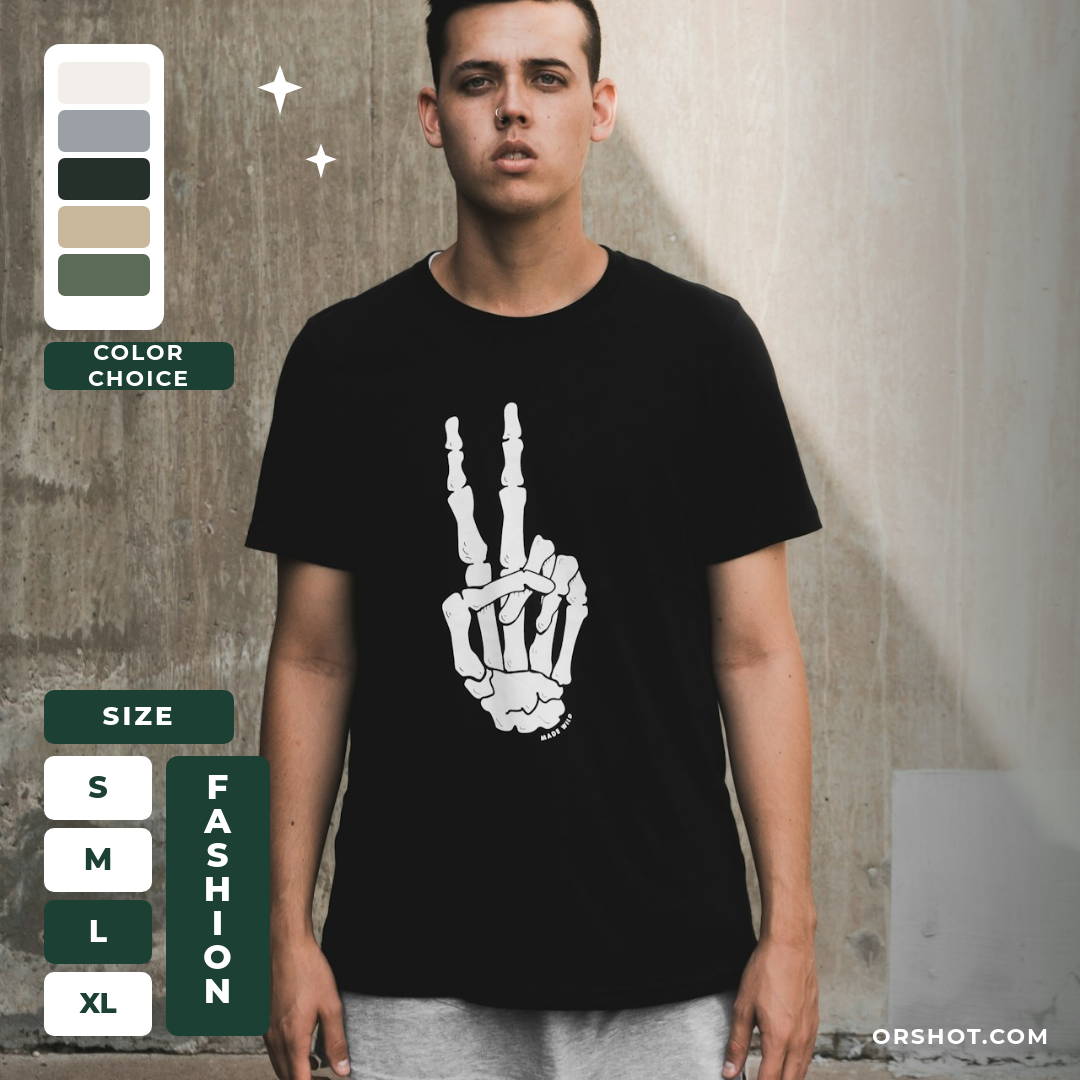 Apparel Product Card Square — Color Swatches and Size Selector over Model