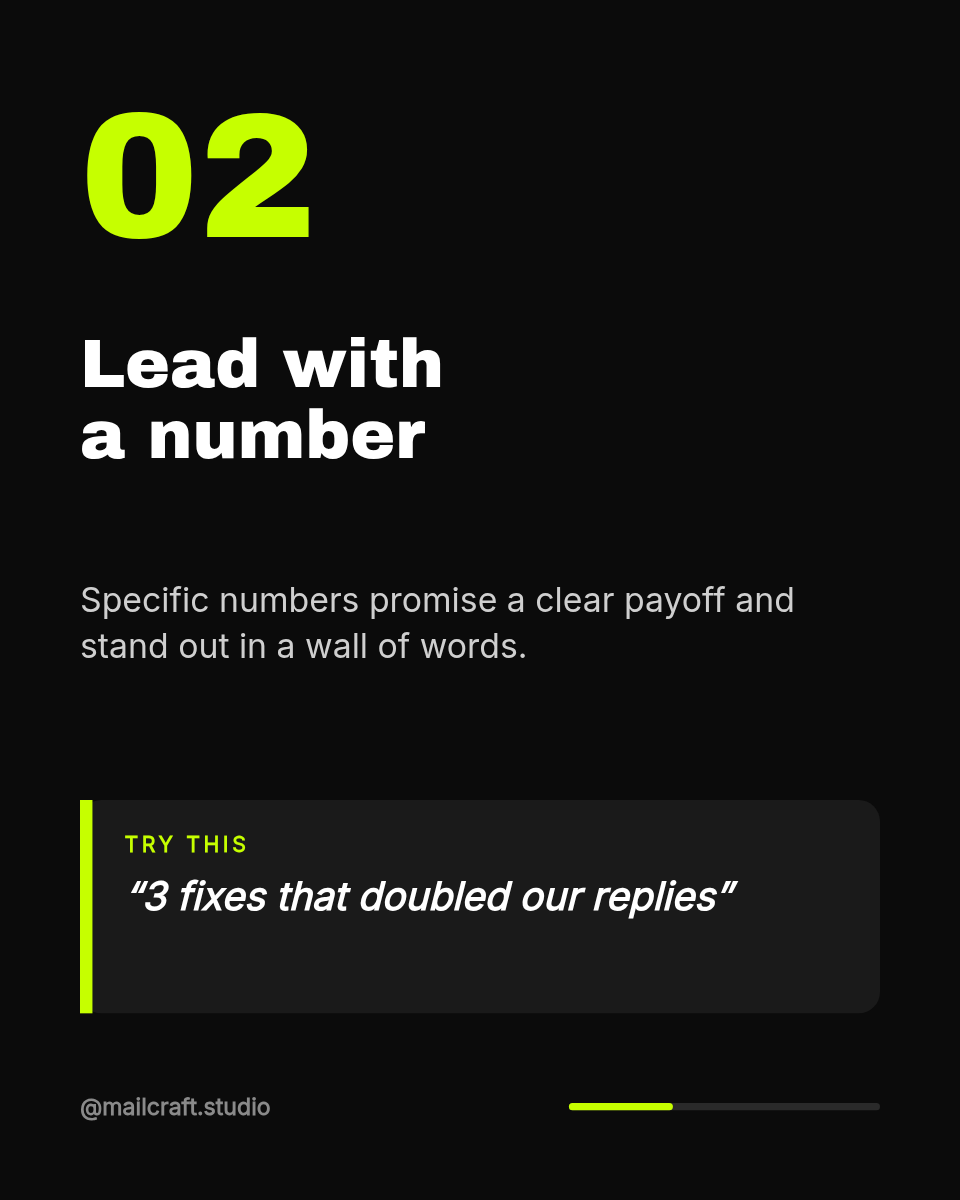 Instagram Carousel Template — 7 Email Tips, Neon Lime - Page 3
