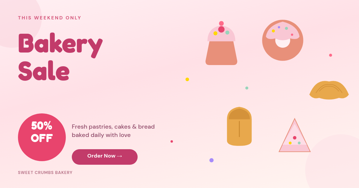 Fresh From the Oven — Bakery Sale Announcement