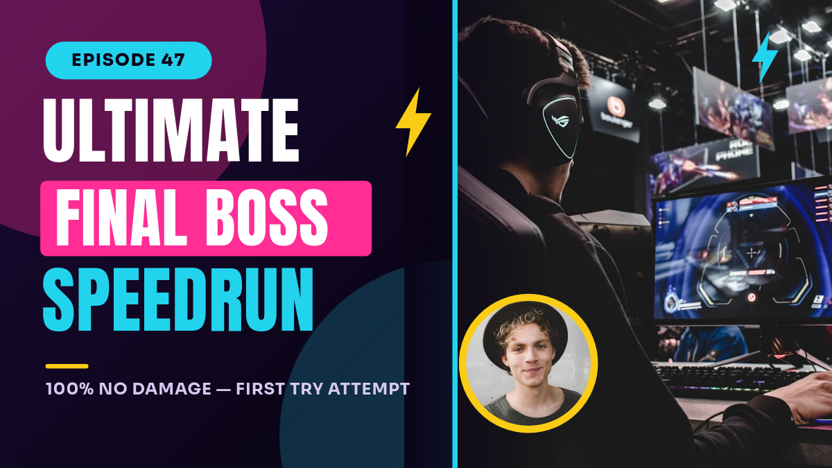 Neon Gaming YouTube Thumbnail with Bold Impact Title