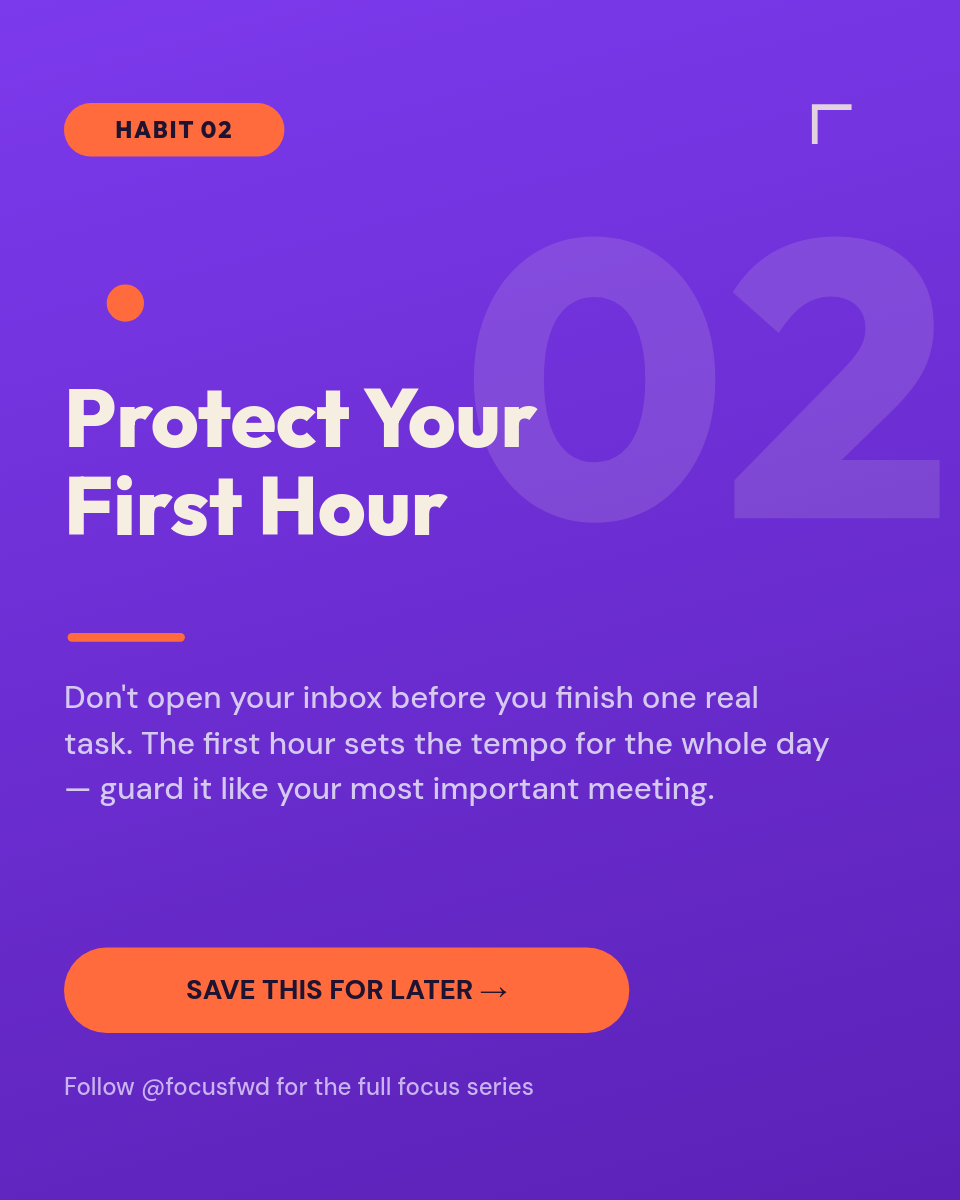 Bold Violet Focus Tips Instagram Carousel with Coral Accents - Page 3
