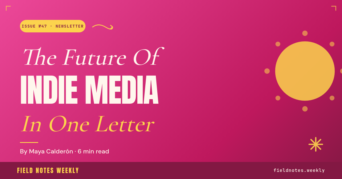 Bold Magenta Editorial Newsletter Issue OG Card with Mixed Serif Italic Headline