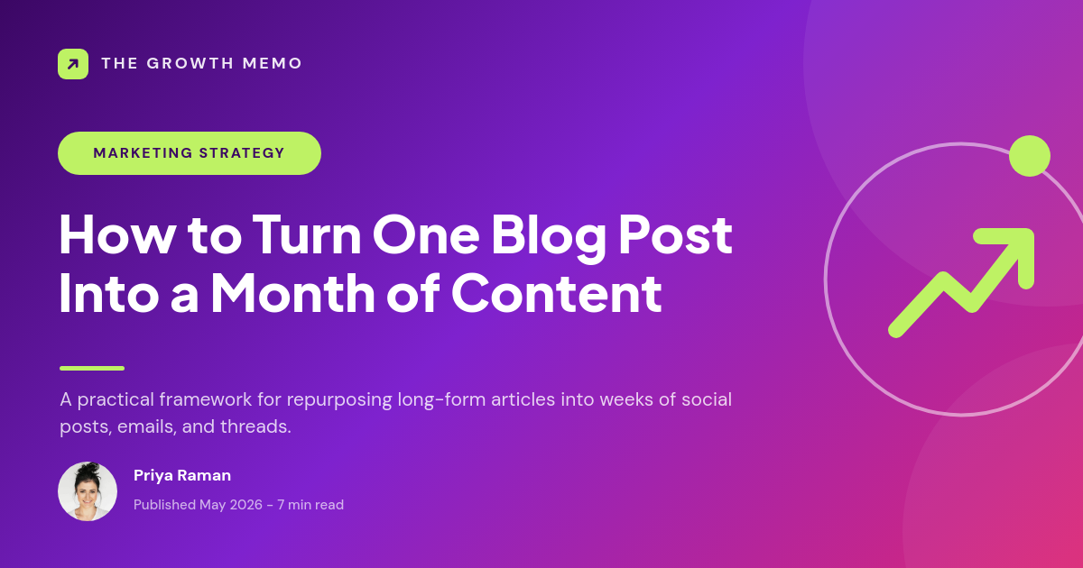 Vibrant Gradient Marketing Blog OG Card with Author Badge
