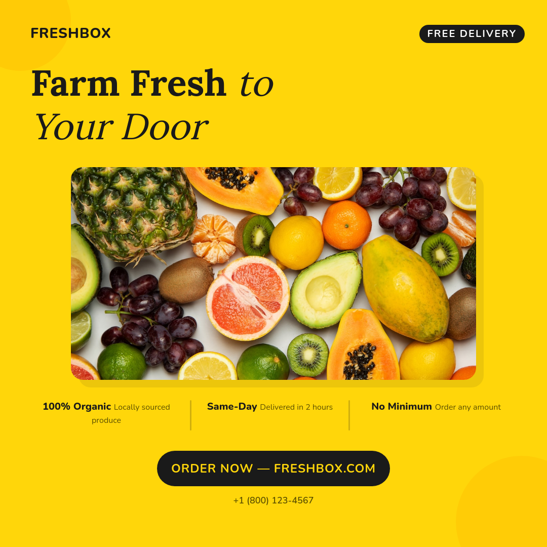 Fresh Fruit Delivery — Vibrant Product Ad