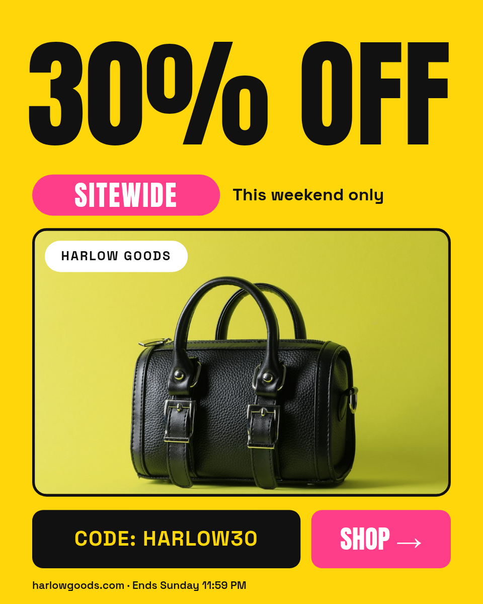 Sitewide Sale Ad Set — IG, Story, Pinterest, X, Yellow Pop - Page 1