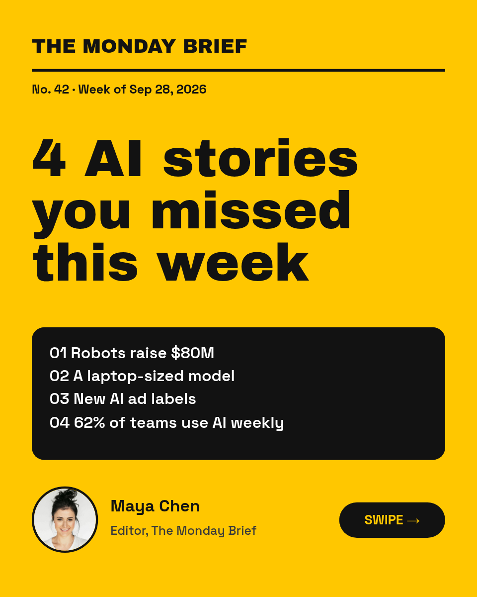 LinkedIn Carousel Template — Weekly News Brief, Ink & Gold - Page 1