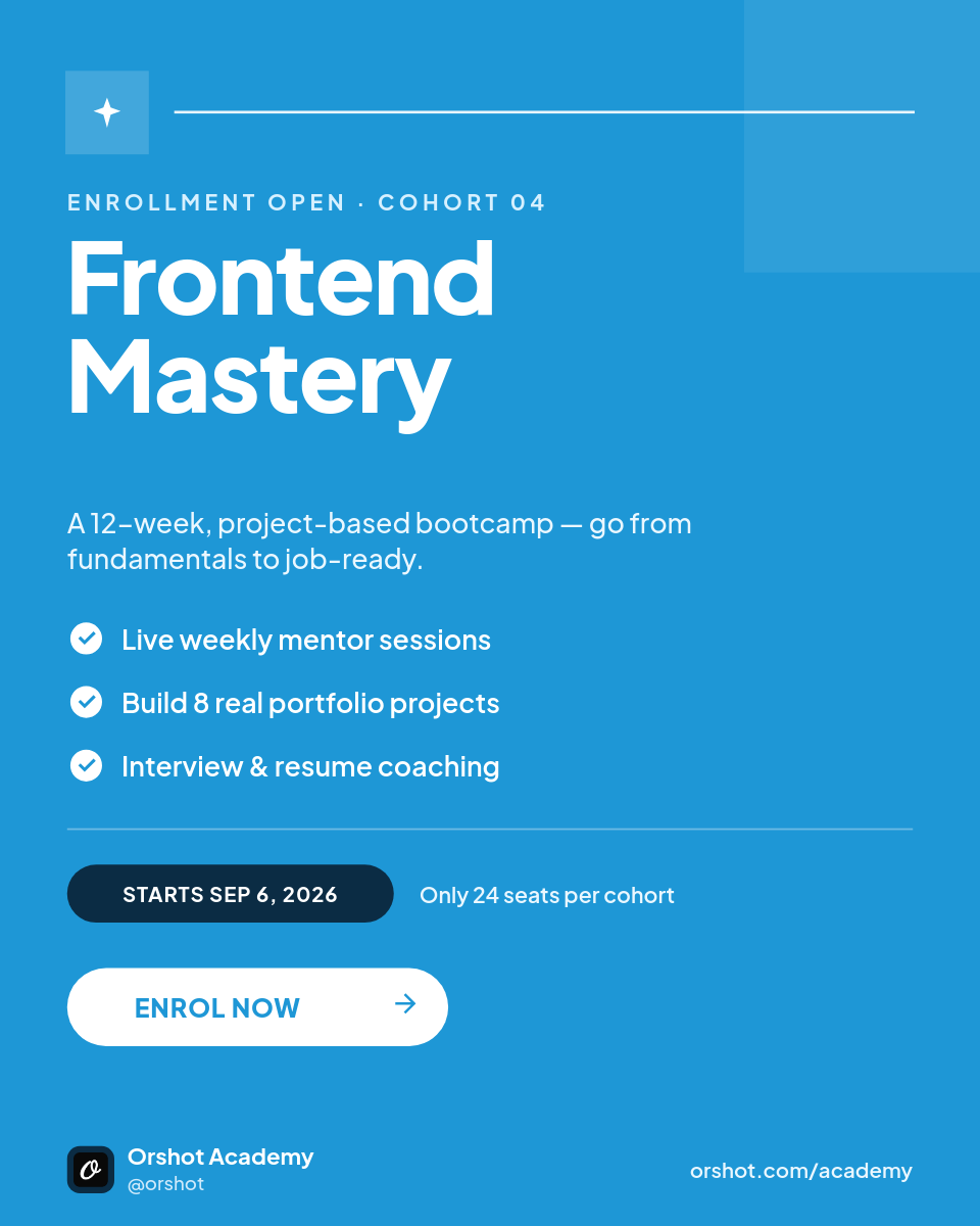 Bright-Blue Bootcamp Enrollment Card — Plus Jakarta Bold Headline, Check List & White Enrol Pill
