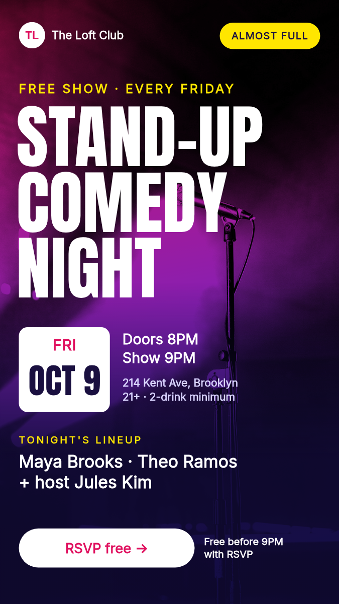 Animated Comedy Night Event Promo 9:16 — Crimson Duotone