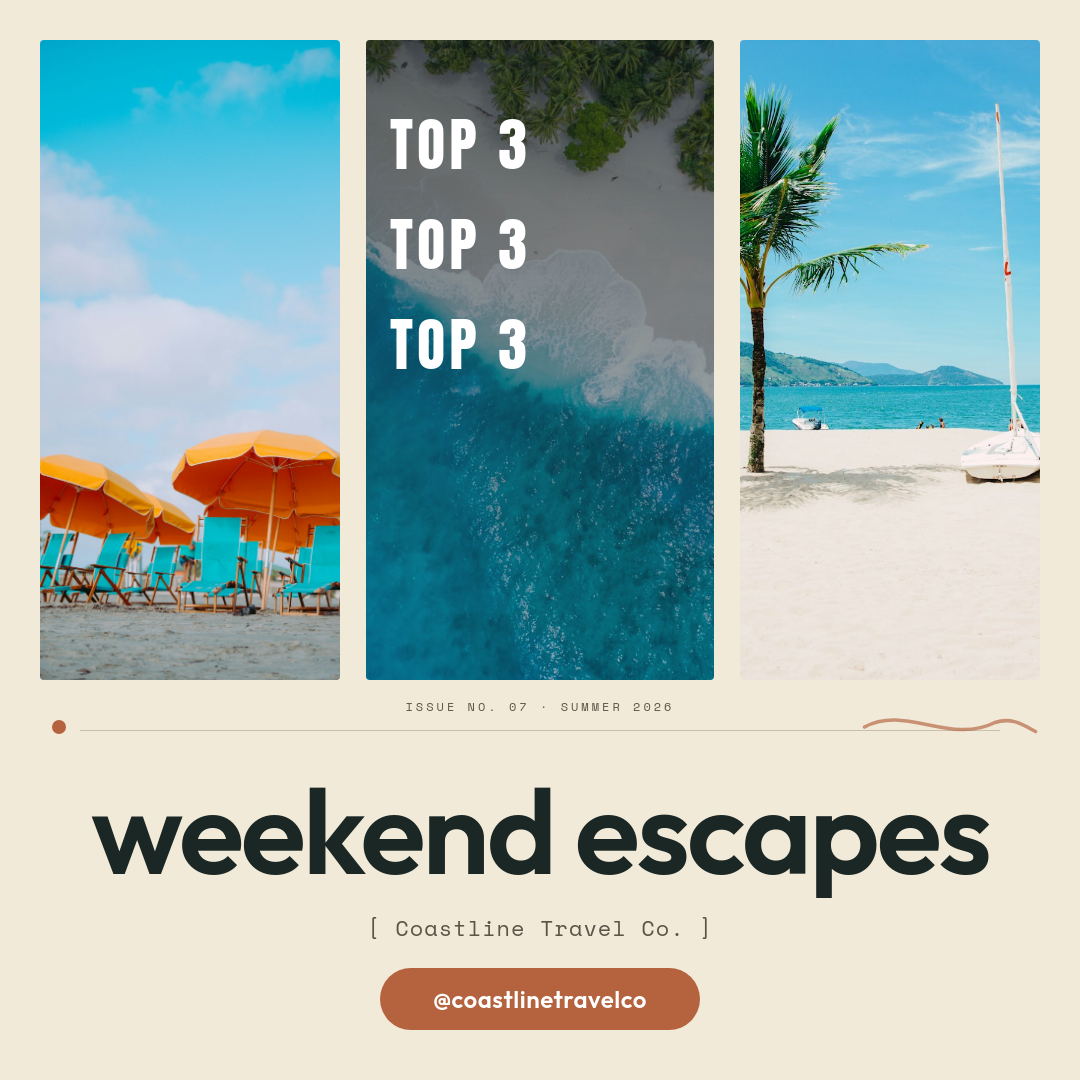 Warm Sage Top 3 Weekend Escapes Boutique Travel Collage Square Ad