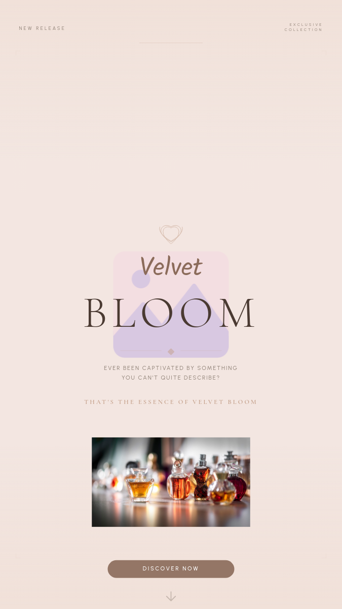 Dreamy Blush Fragrance Collection Launch Story with Lotus Icon and Script Headline