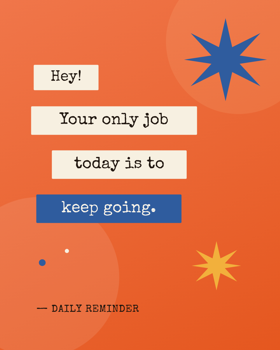 Vibrant Orange Ransom-Note Daily Motivation Quote Instagram Post